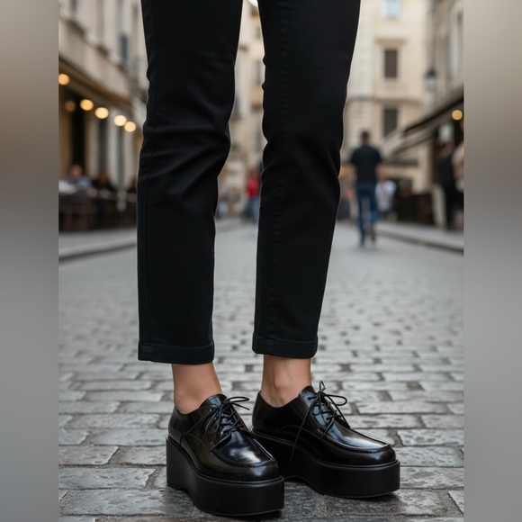 Jeffrey Campbell Glossy Black Platform Derbys - Picture 10 of 11